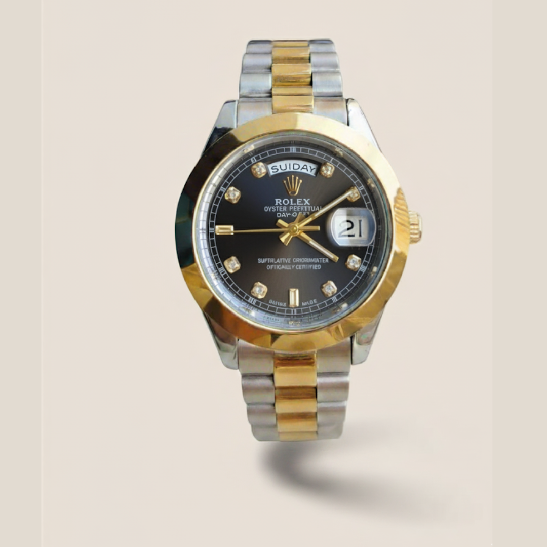 Rolex Oyster Perpetual With Date & Day - Black Dial
