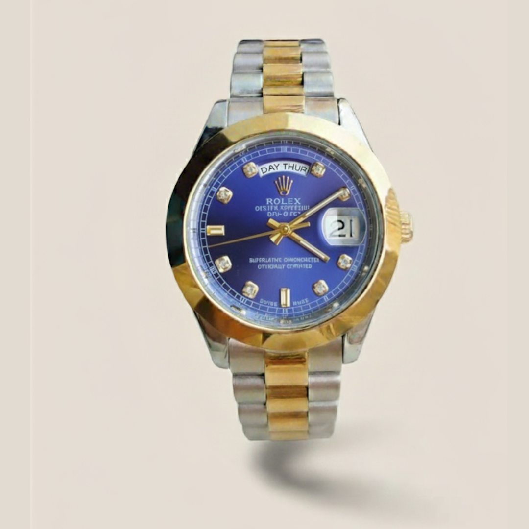 Rolex Oyster Perpetual With Date & Day - Blue Dial