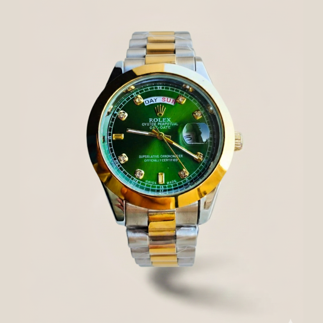 Rolex Oyster Perpetual With Date & Day - Green Dial